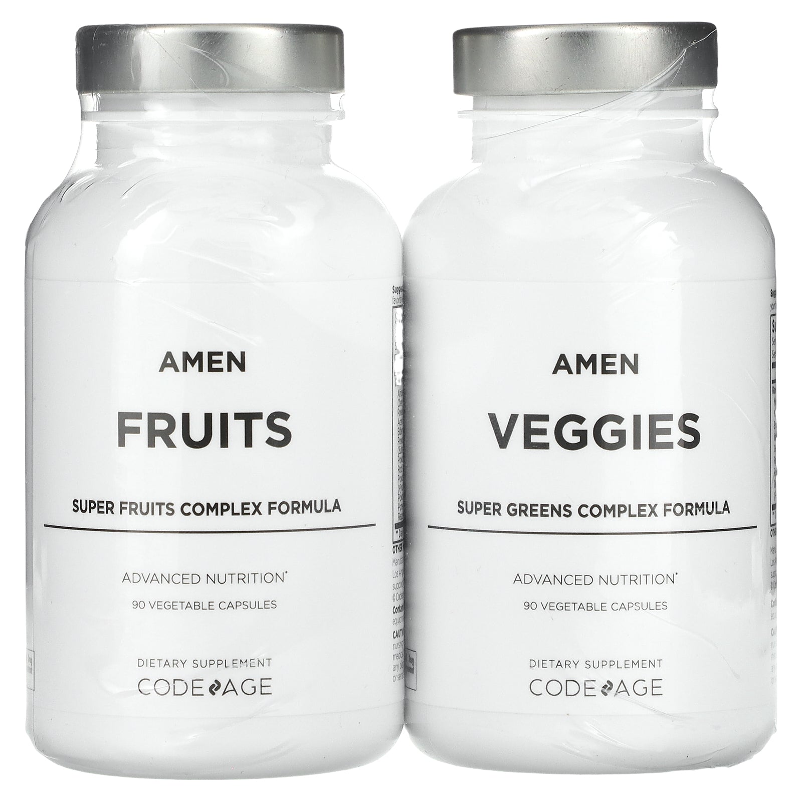 Codeage, Amen, Fruits & Veggies, 2 Bottles, 180 Vegetable Capsules