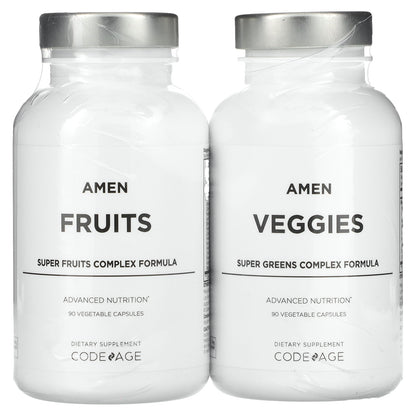 Codeage, Amen, Fruits & Veggies, 2 Bottles, 180 Vegetable Capsules