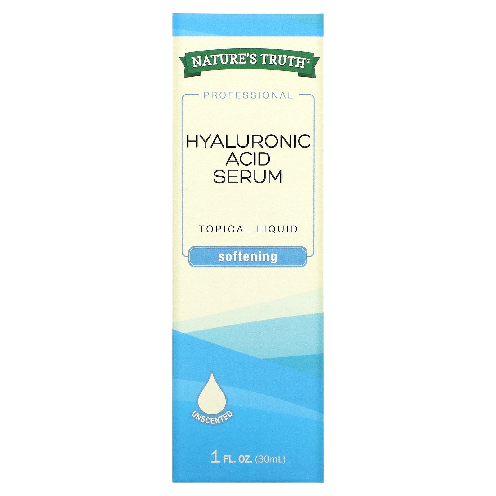 Nature's Truth, Hyaluronic Acid Serum, Unscented, 1 fl oz (30 ml)