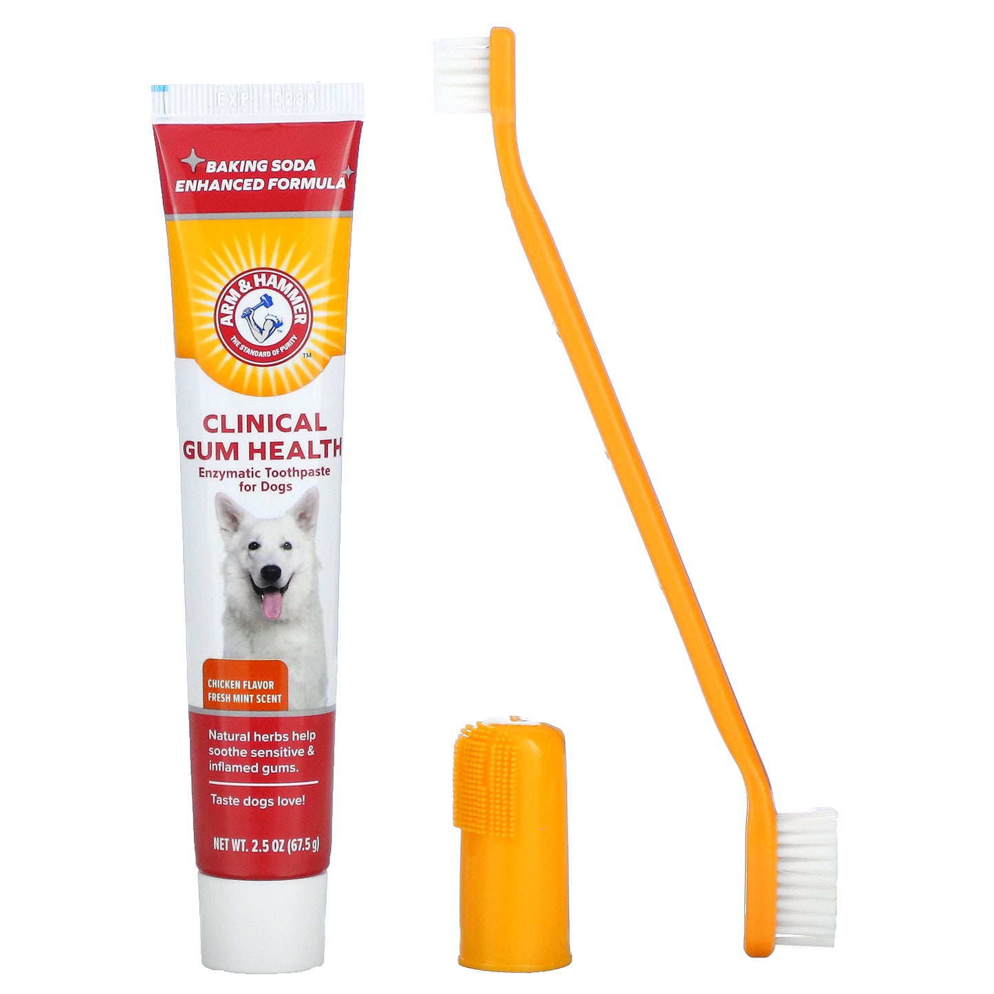 Arm & Hammer, Clinical Gum Health, Dental Kit For Dogs, Chicken, 3 Piece Kit