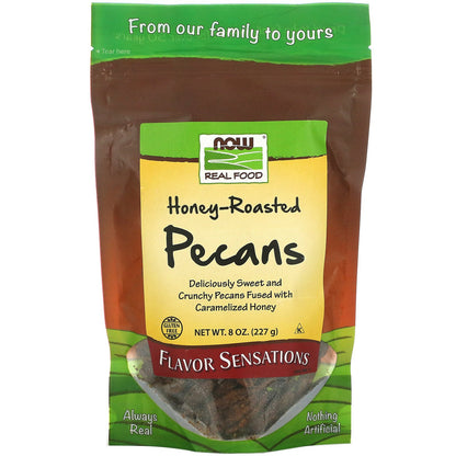 NOW Foods, Real Food, Honey Roasted Pecans, 8 oz (227 g)