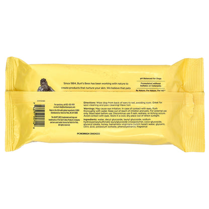 Burt's Bees, Deodorizing Wipes with Witch Hazel, For Dogs, Lemongrass & Sage, 50 Count