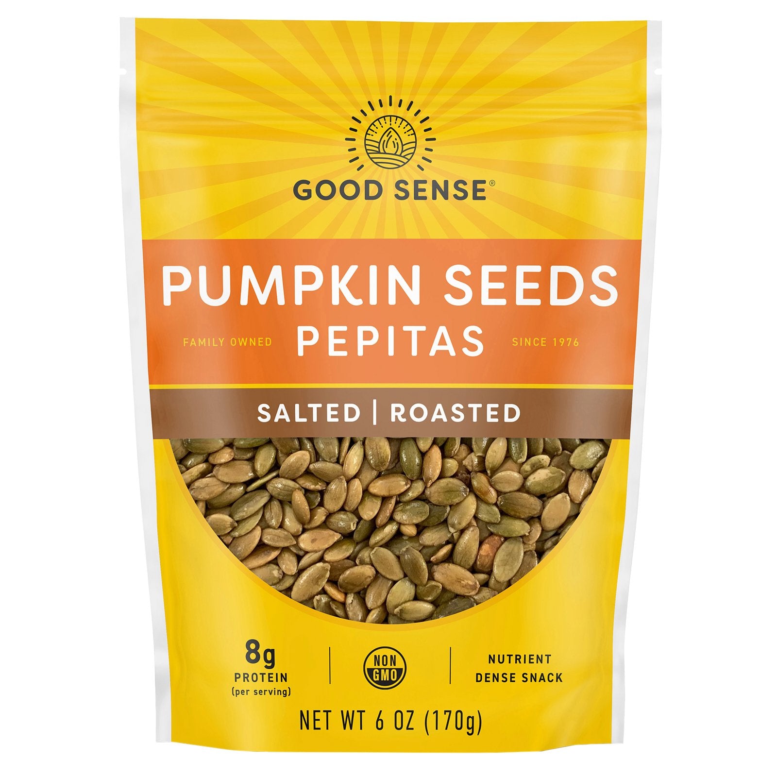 Good Sense, Pumpkin Seeds Pepitas, Salted, Roasted, 6 oz (170 g)
