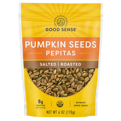 Good Sense, Pumpkin Seeds Pepitas, Salted, Roasted, 6 oz (170 g)