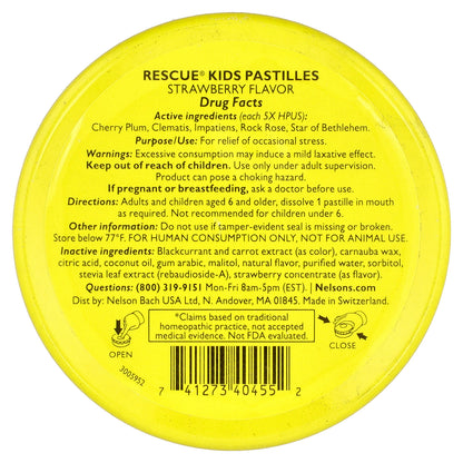 Bach, Rescue® Pastilles Kids, Stress Relief, Strawberry, 35 Pastilles, 1.7 oz (50 g)