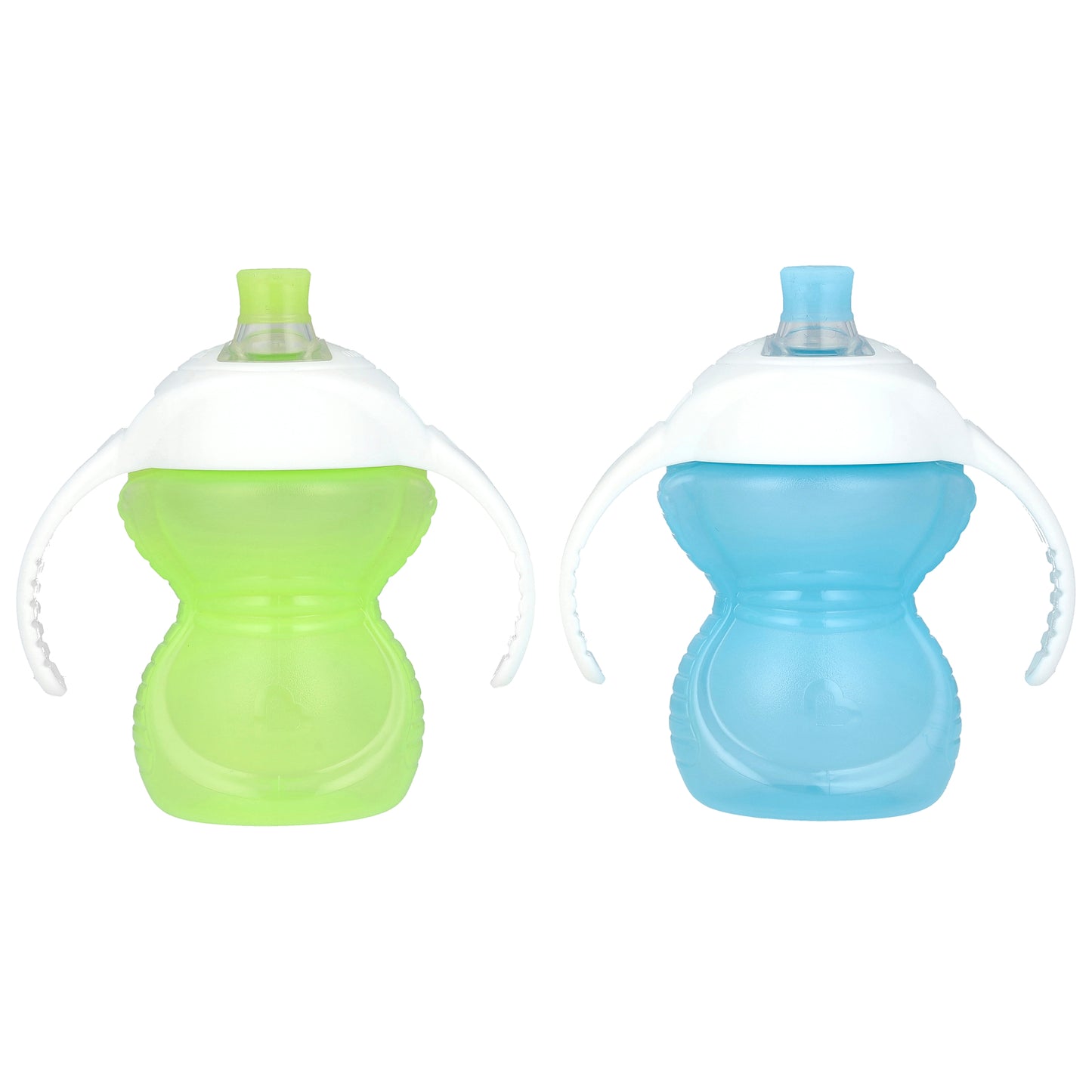 Munchkin, Click Lock™, Bite Proof Trainer Cup, 6 Months+, Light Green & Light Blue, 2 Count, 7 oz (207 ml) Each