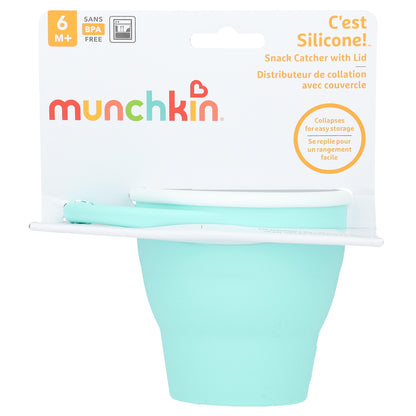 Munchkin, C'est Silicone!™, Snack Catcher With Lid, 6 Months+, Mint, 1 Count