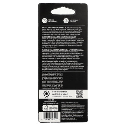 Tweezerman, Facial Razor Replacement Blades, 4 Count
