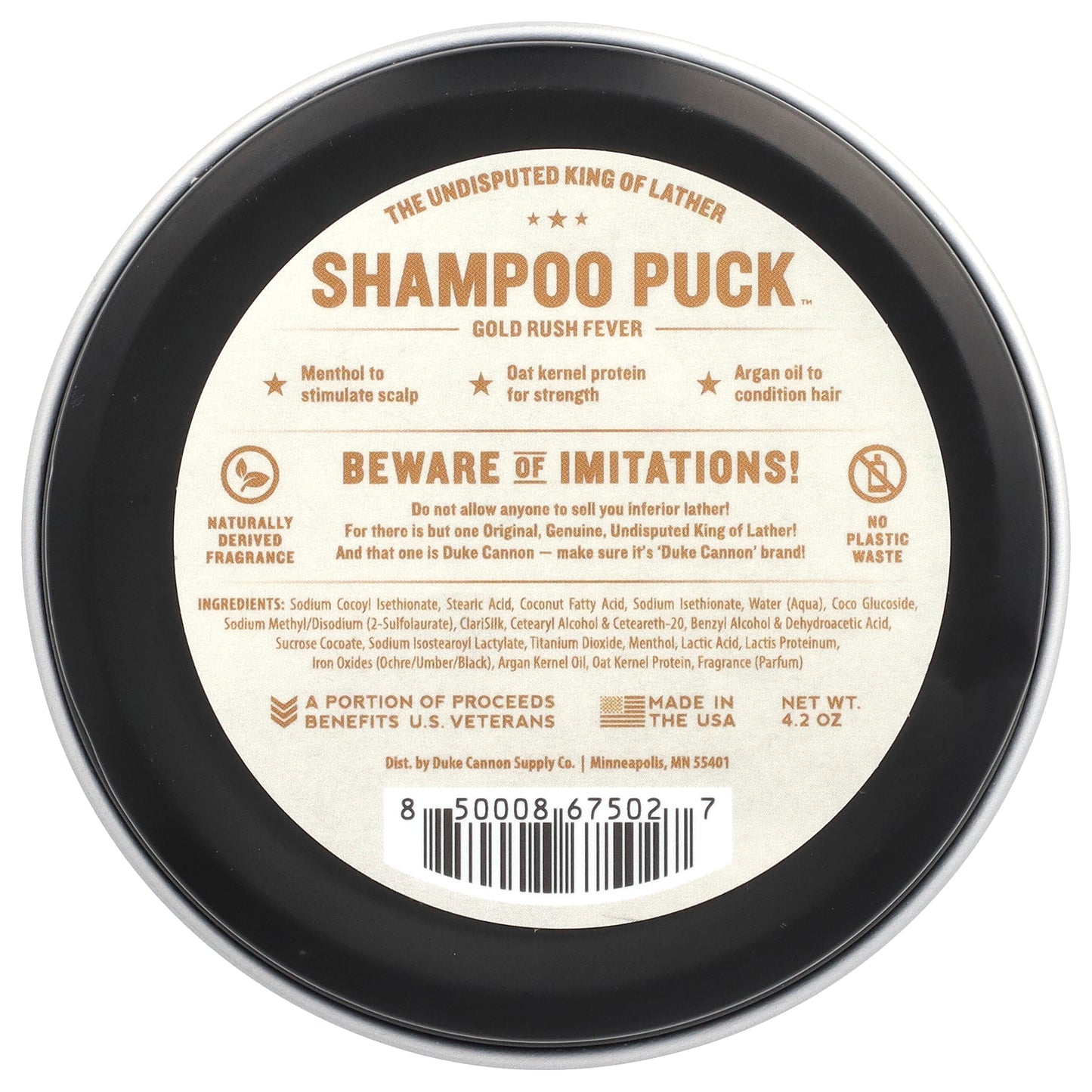 Duke Cannon Supply Co., Shampoo Puck™, Gold Rush Fever , 4.2 oz