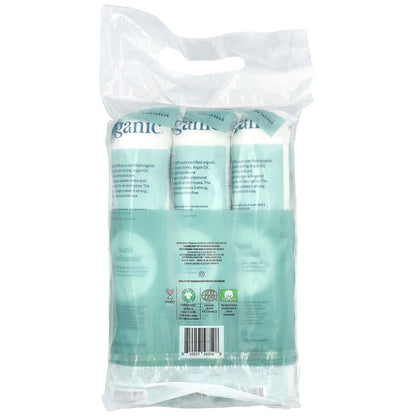 Cliganic, Organic Cotton Rounds Infused With Argan Oil , 3 Packs, (100 Cotton Rounds) Each