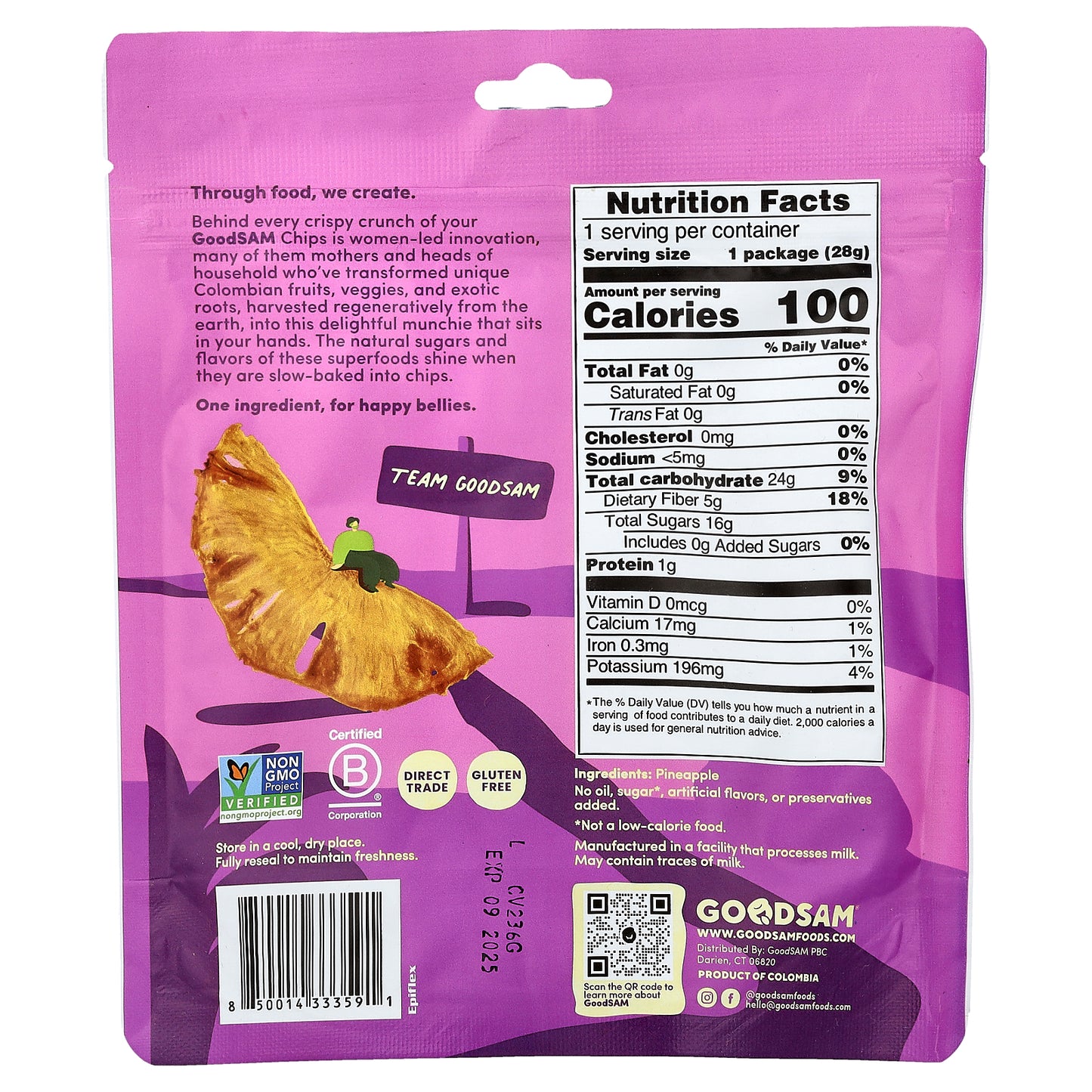 GoodSam, Small Farms™, Crispy Crunchy Pineapple Slice, 1 oz (28 g)