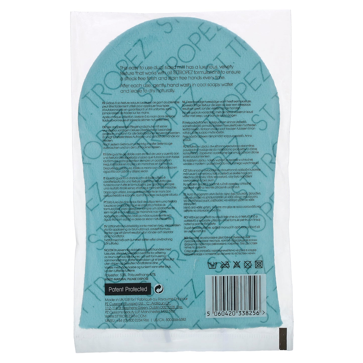 St. Tropez, Dual Sided Velvet Luxe Applicator Mitt, 1 Mitt