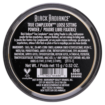 Black Radiance, True Complexion, Loose Setting Powder, 8040 Banana, 0.52 oz (15 g)