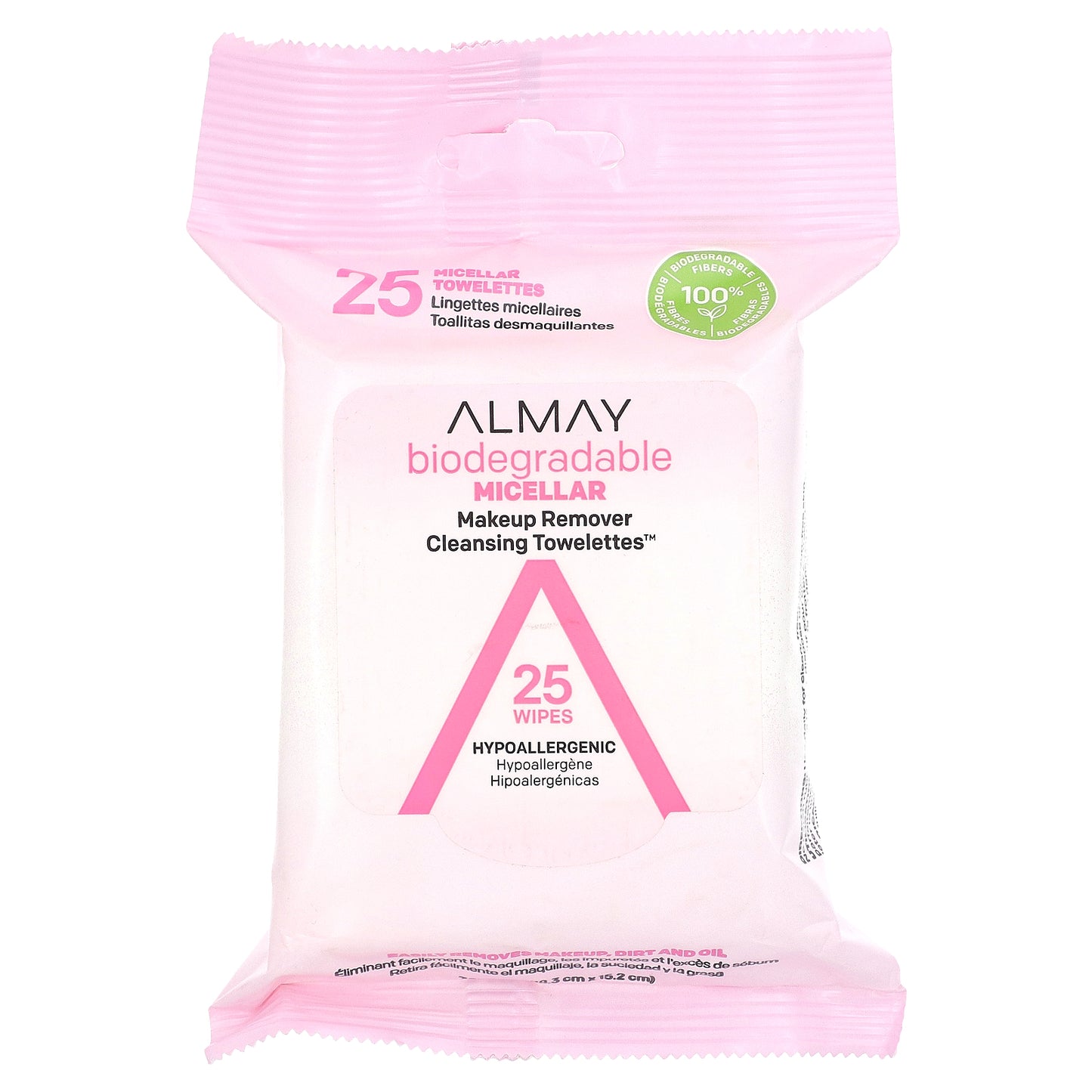 Almay, Makeup Remover Cleansing Towelettes, With Micellar , 25 Wipes