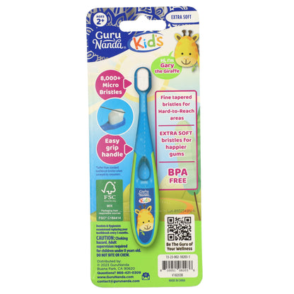 GuruNanda, Kids, Butter On Gums Toothbrush Set, Extra Soft, Ages 2+, 5 Piece Set