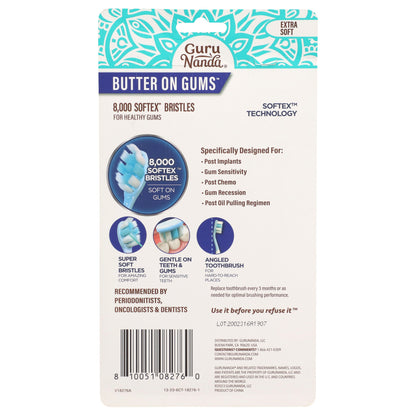 GuruNanda, Bristle Toothbrush Multi-Pack, Extra Soft, 6 Toothbrushes