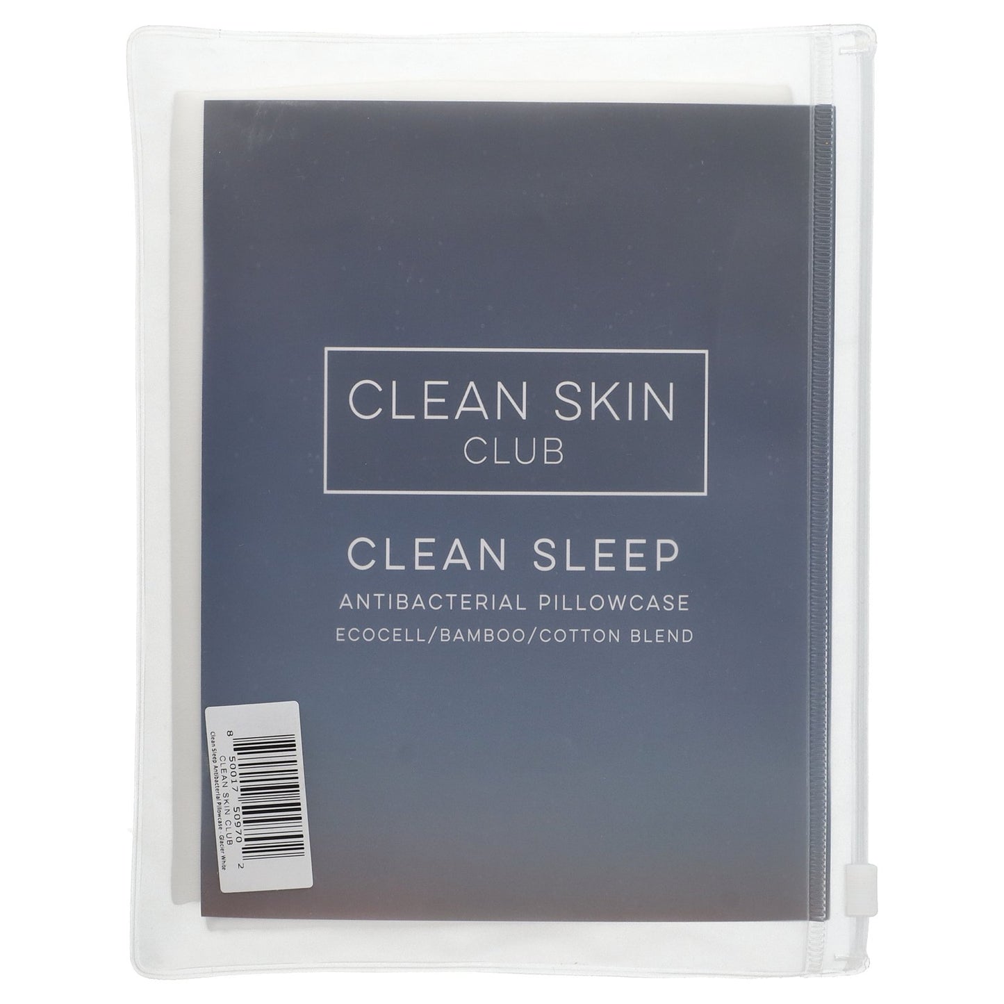 Clean Skin Club, Clean Sleep, Silver Ion Pillowcase, Glacier White, 1 Count