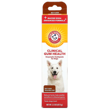 Arm & Hammer, Enzymatic Toothpaste For Dogs, Clinical Gum Health, Beef, 2.5 oz (67.5 g)