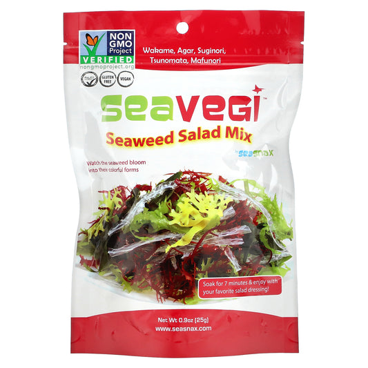 SeaSnax, SeaVegi, Seaweed Salad Mix, 0.9 oz (25 g)