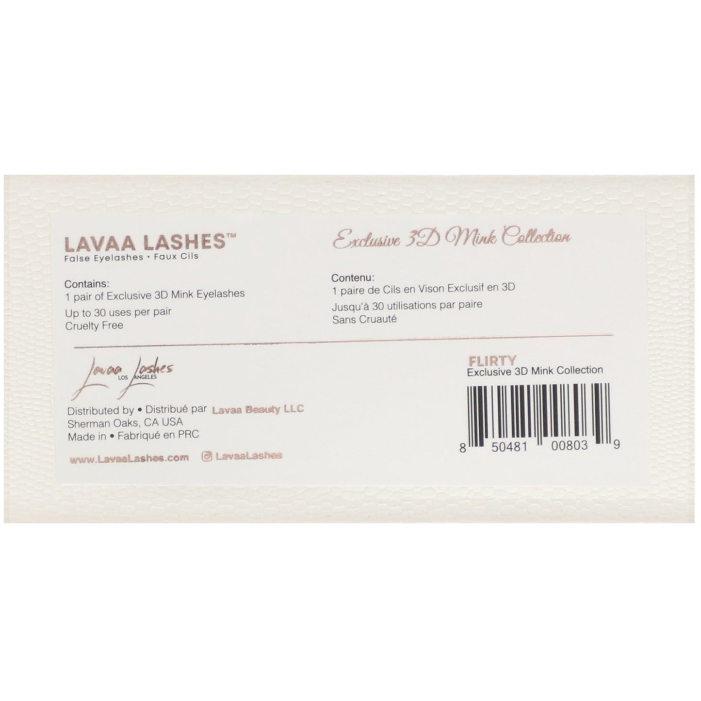 Lavaa Lashes, Flirty, 3D Mink False Eyelashes, 1 Pair