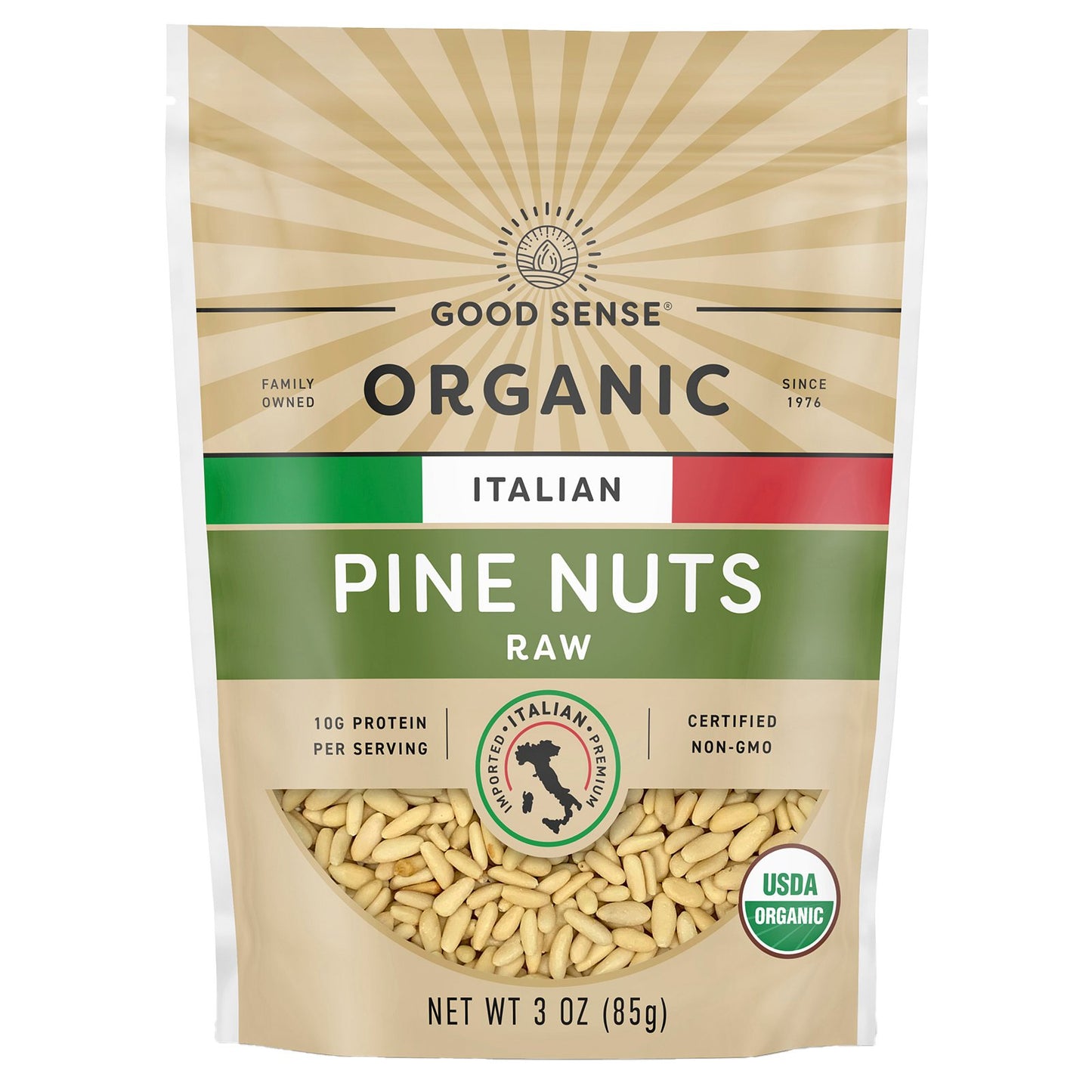 Good Sense, Organic Italian Pine Nuts, Raw, 3 oz (85 g)