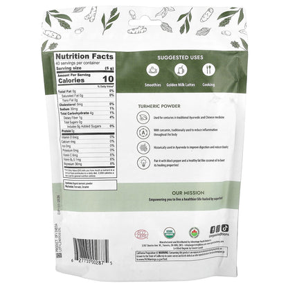 Organic Traditions, Turmeric Powder, 16 oz (454 g)
