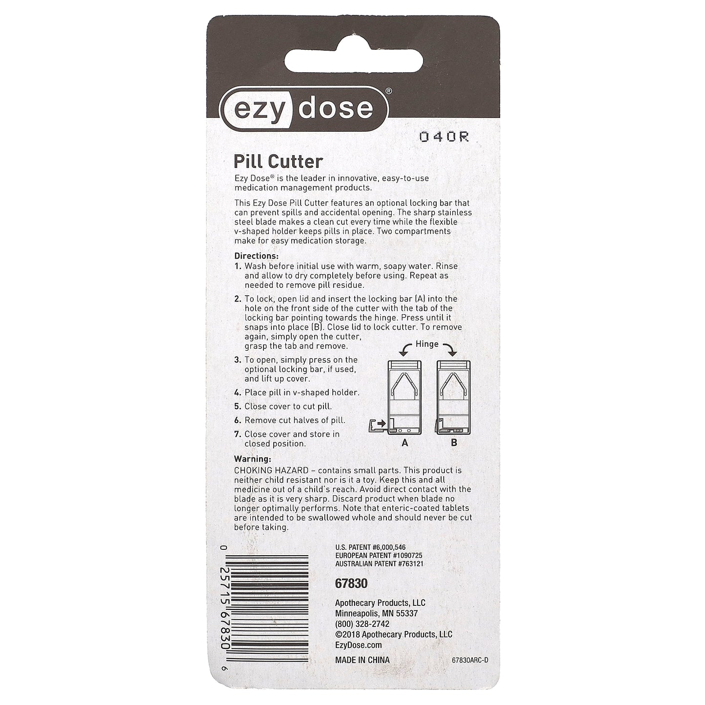 Ezy Dose, Pill Cutter, 1 Count