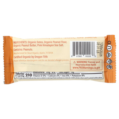 Skout Organic, Protein Bar, Peanut Butter, 1.9 oz (55 g)