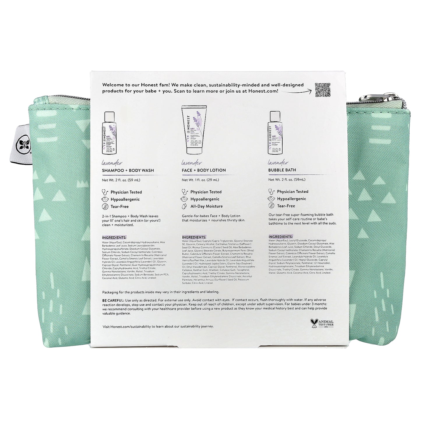 The Honest Company, Babe's Mini Must-Haves, Lavender, 4 Piece Set