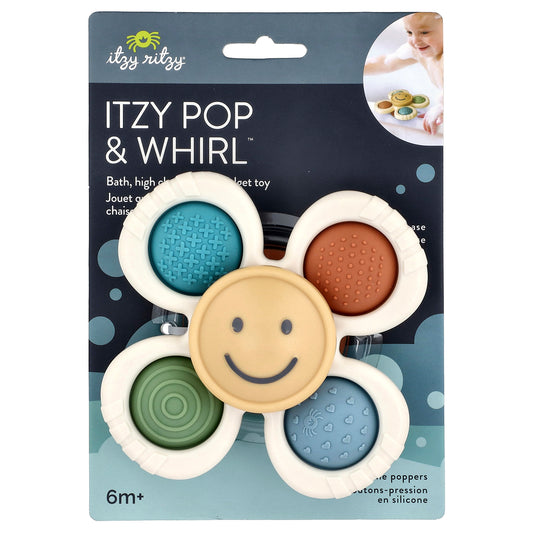 itzy ritzy, Itzy Pop & Whirl™, Fidget Toy, 6+ Months, Smile, 1 Count