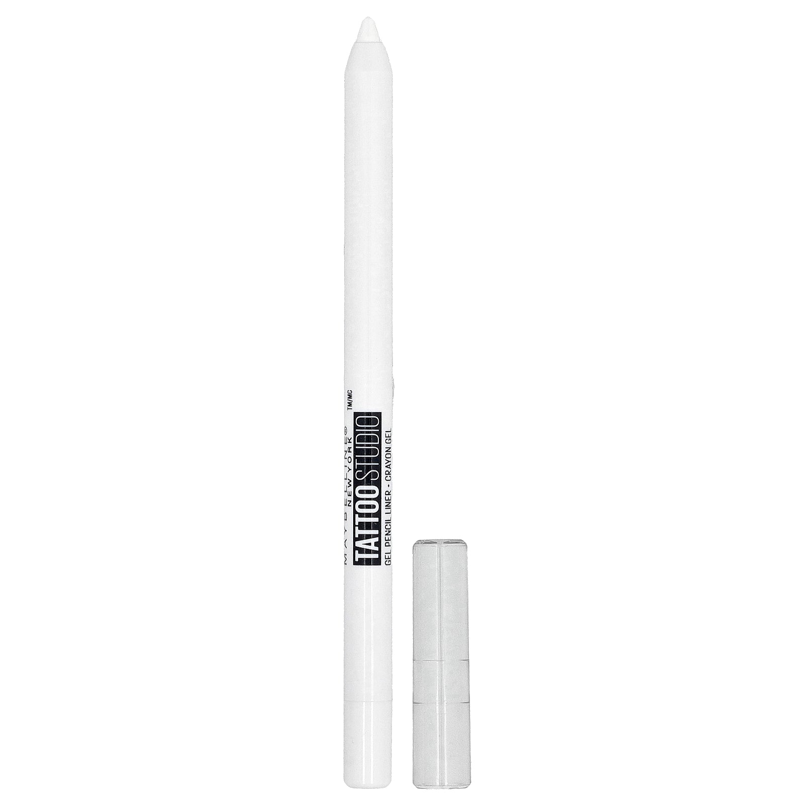 Maybelline, Tattoo Studio, Eyeliner, Sharpenable Gel Pencil, Waterproof, 970 Polished White, 0.04 oz (1.2 g)