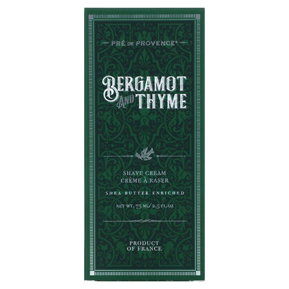 European Soaps, Shave Cream, Bergamot and Thyme, 2.5 fl oz (75 ml)