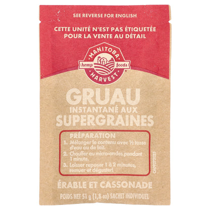 Manitoba Harvest, Instant Superseed Oatmeal, Maple & Brown Sugar, 5 Packets, 1.8 oz (51 g) Each