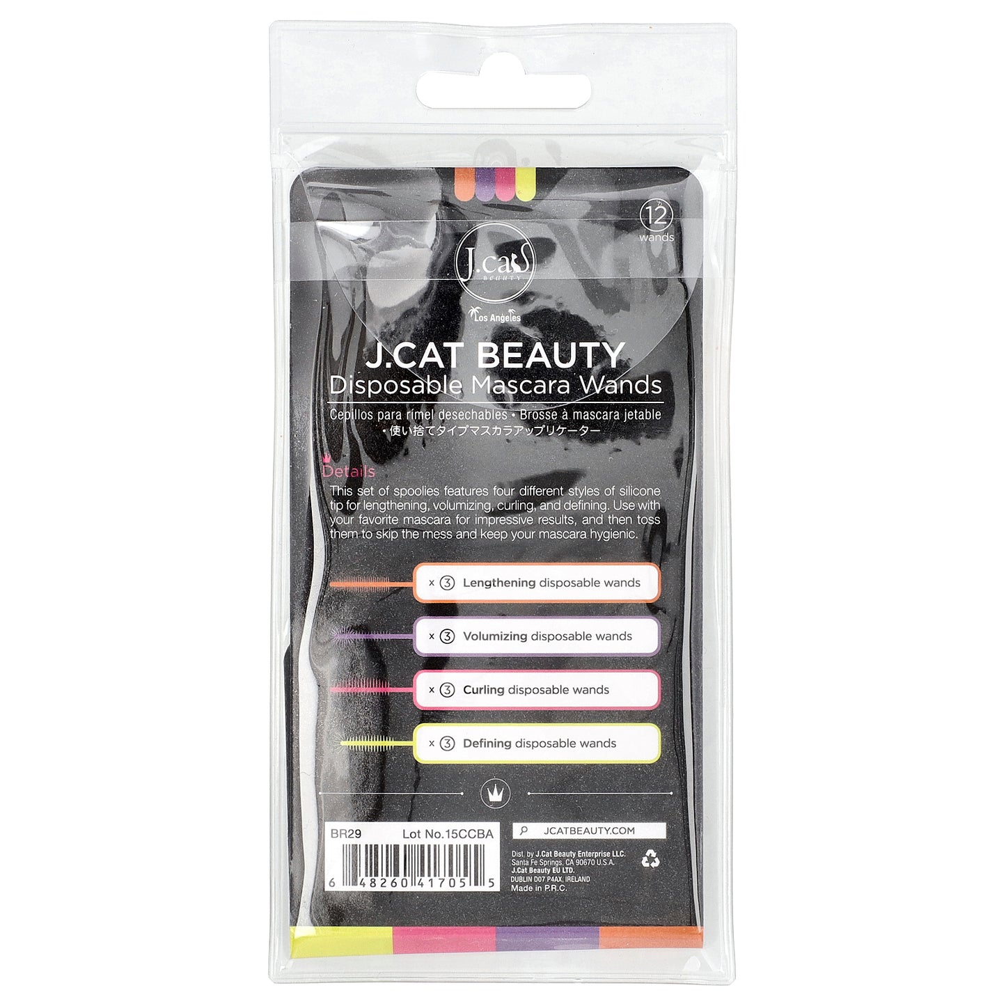J.Cat Beauty, Disposable Mascara Wands, BR29, 12 Wands