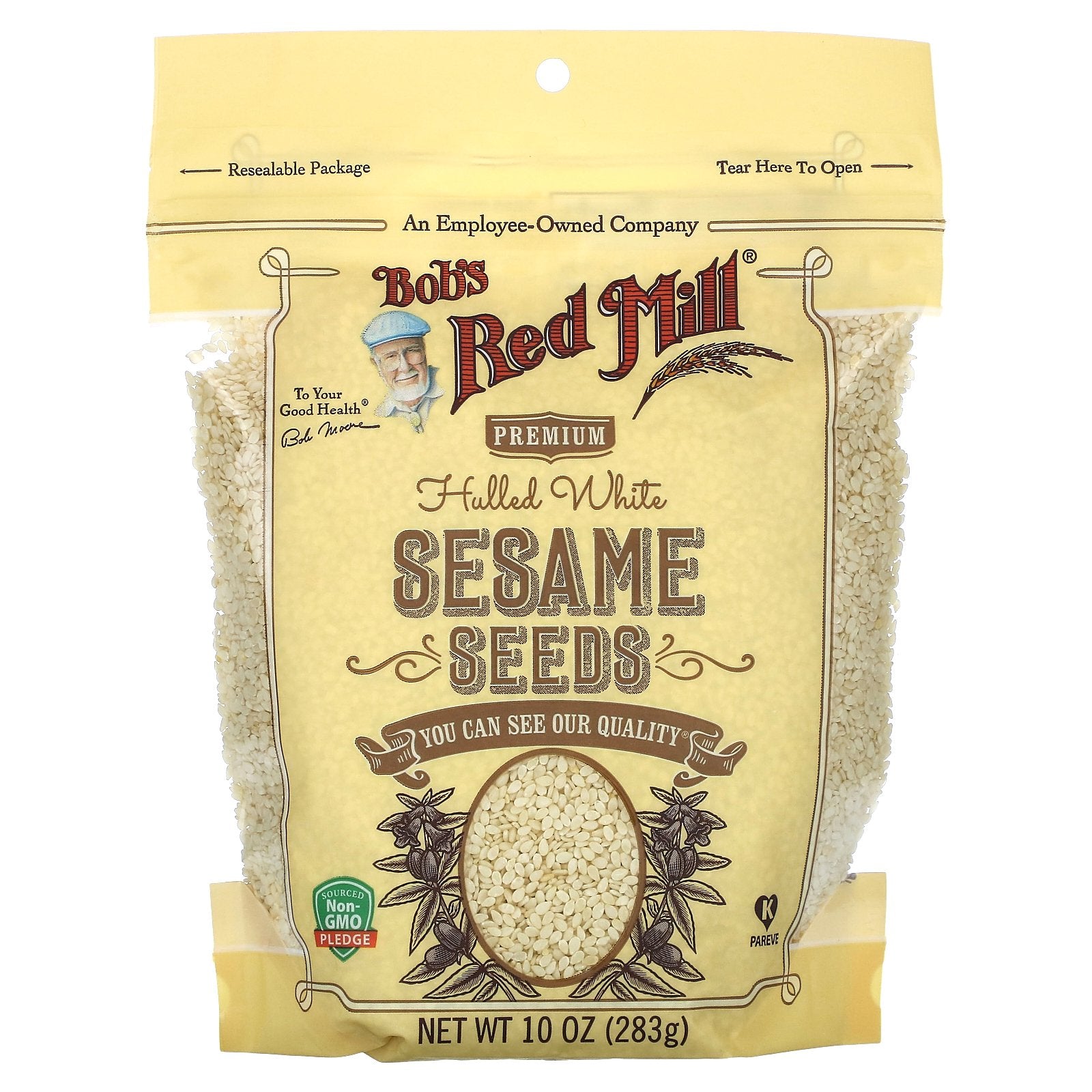 Bob's Red Mill, Hulled White Sesame Seeds, 10 oz (283 g)