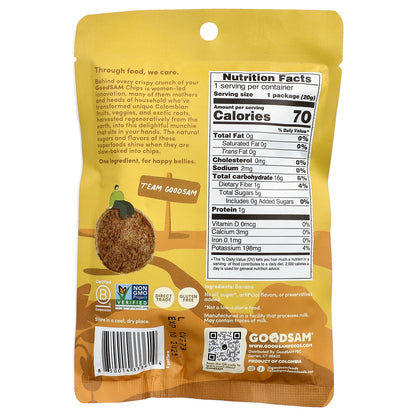 GoodSam, Small Farms™, Crispy Crunchy Chips, Banana, 0.7 oz (20 g)