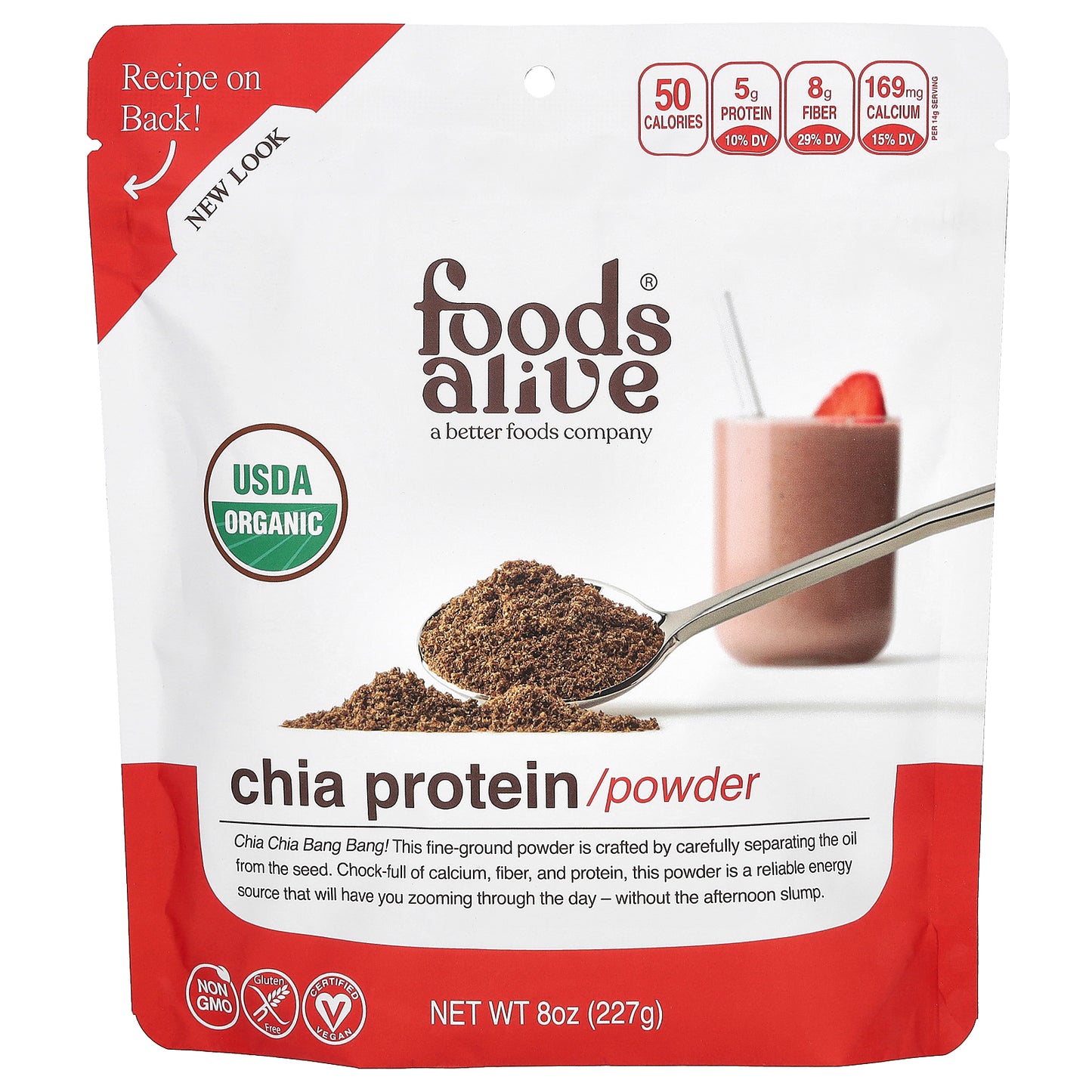 Foods Alive, Organic Chia Protein Powder, 8 oz (227 g)