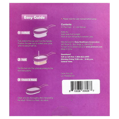 Premom, Pee Cup, 2 Cups