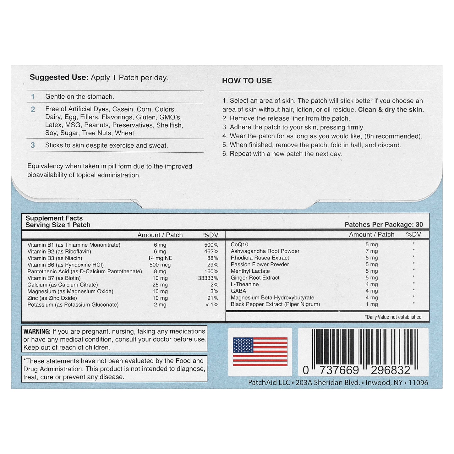 PatchAid, Relax & Unwind Patch, 30 Patches