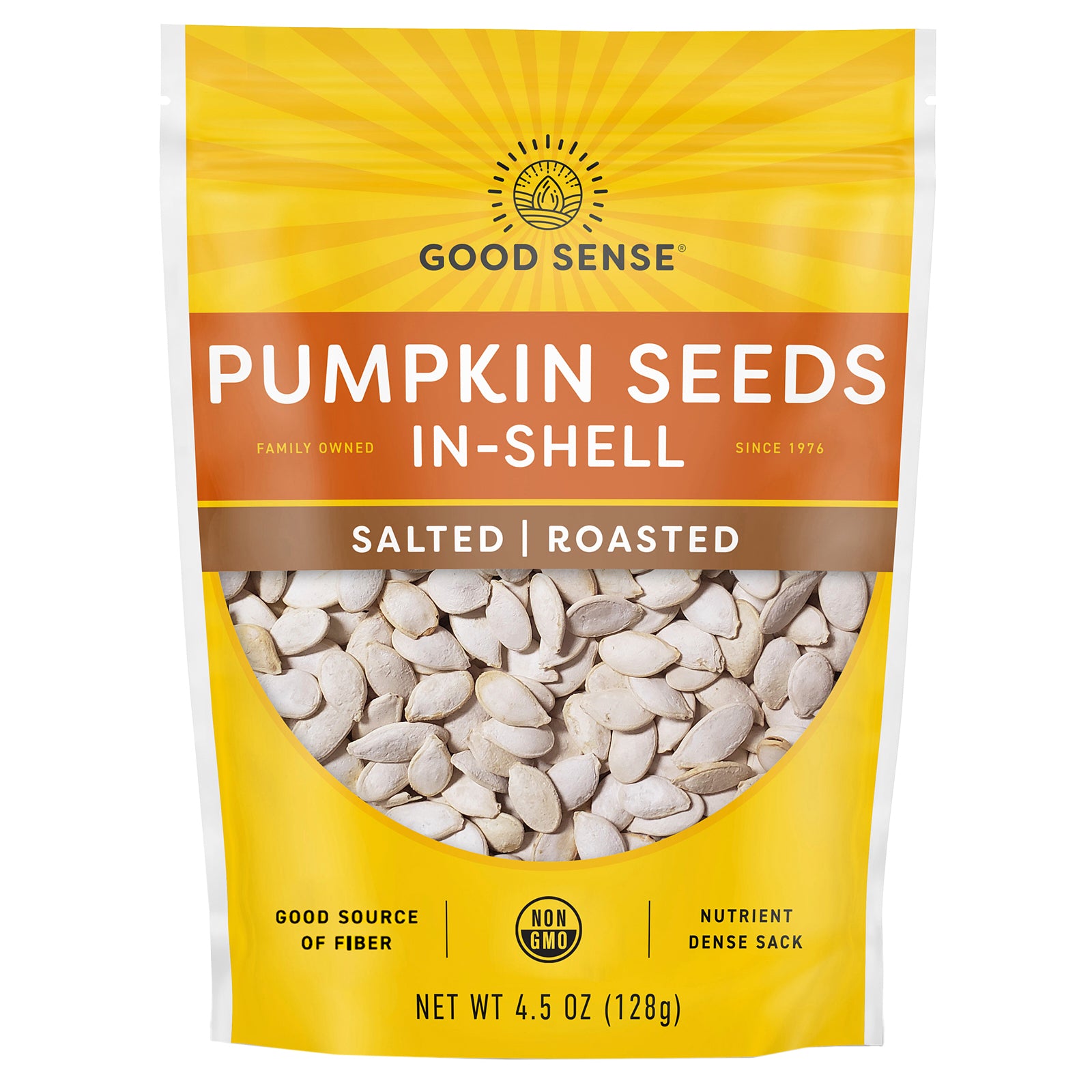 Good Sense, Pumpkin Seeds In-Shell, Salted, Roasted, 4.5 oz (128 g)