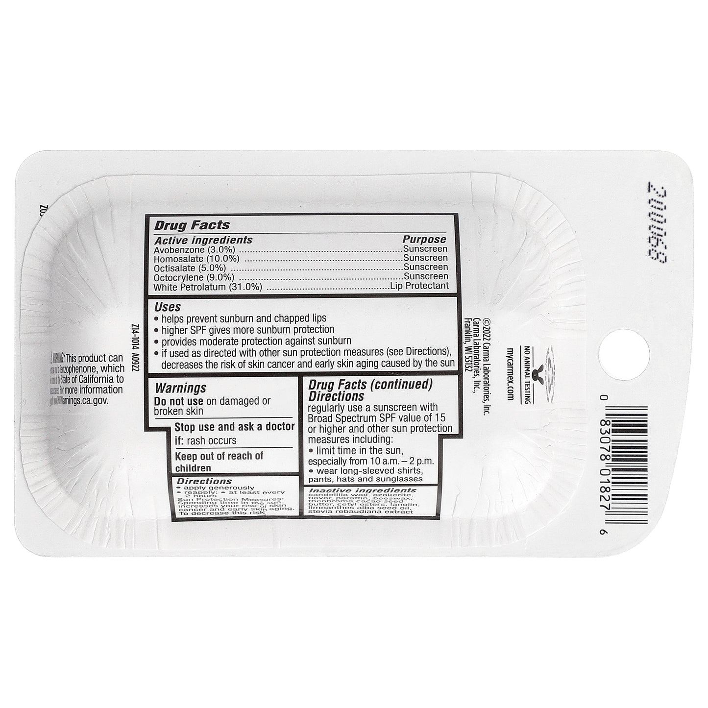 Carmex, Weather Guard, Moisturizing Lip Balm, SPF 30, 2 Pack, 0.15 oz (4.25 g) Each