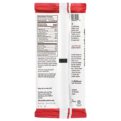 Chuao Chocolatier, Dark Chocolate Bar, Spicy Maya®, 2.8 oz (80 g)