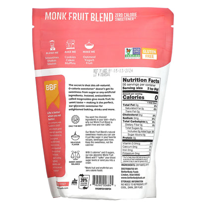 BetterBody Foods, Monk Fruit Blend, 1 lb (454 g)