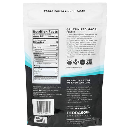 Terrasoul Superfoods, Maca Powder, Gelatinized, 16 oz (454 g)