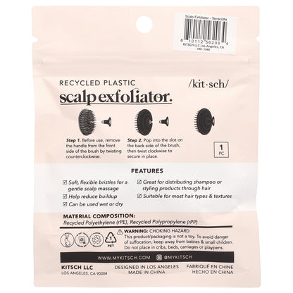 Kitsch, Scalp Exfoliator, Terracotta, 1 Exfoliator