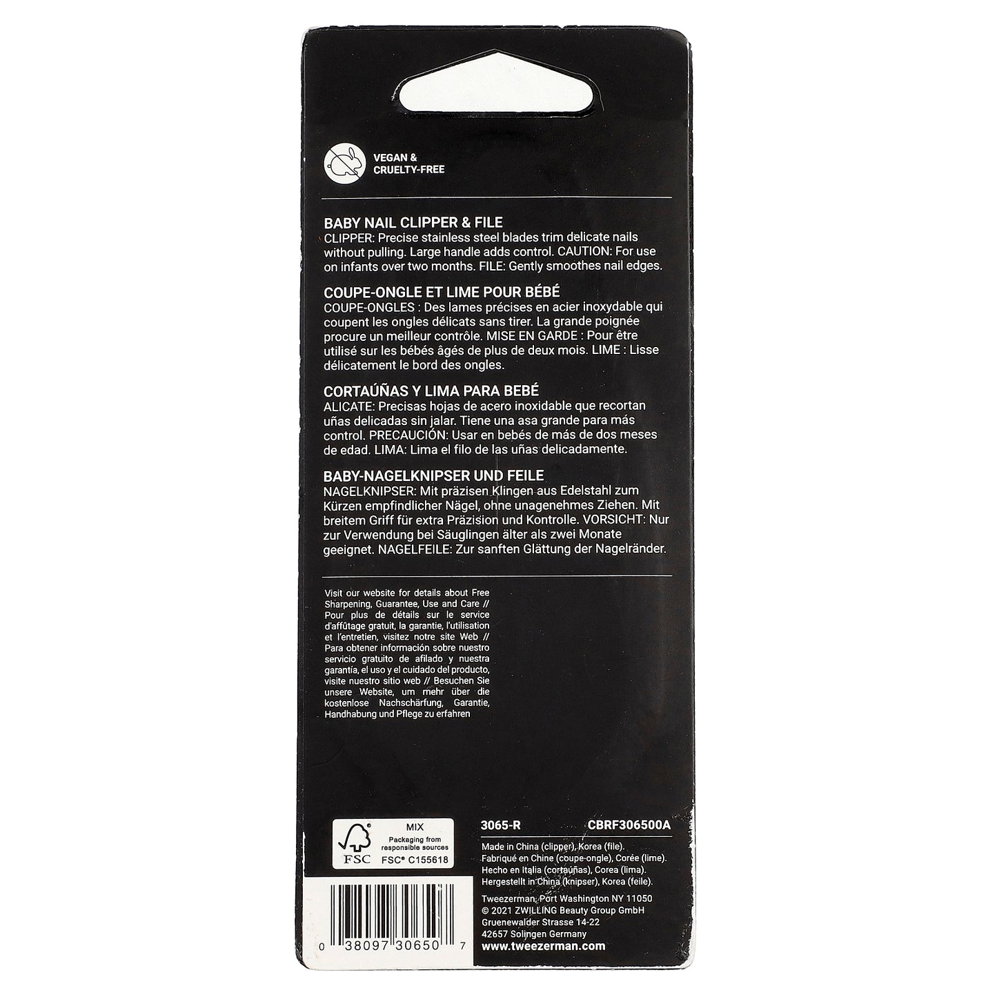 Tweezerman, Baby Nail Clipper & File, 2 Piece Kit