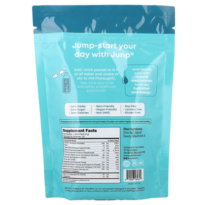 JUNP Hydration, Electrolyte Powder Mix, Pina Colada, 20 Stick Packs, 0.14 oz (4 g) Each
