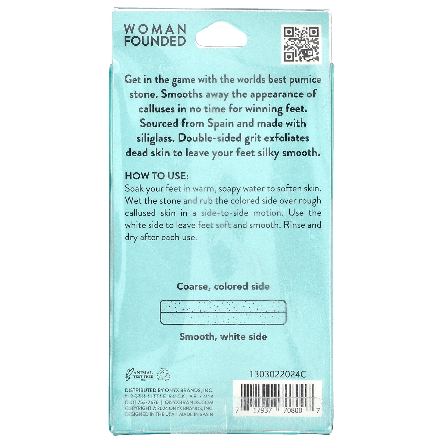 Onyx Professional, Play Footsie, Double-Sided Pumice Stone, 1 Count