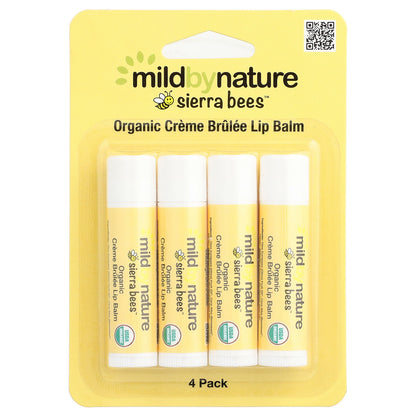 Mild By Nature, Sierra Bees™, Organic Lip Balms, Creme Brulee, 4 Pack, 0.15 oz (4.25 g) Each