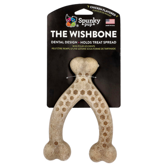 Spunky Pup, The Wishbone, Chew Toy, Large, Chicken, 1 Toy